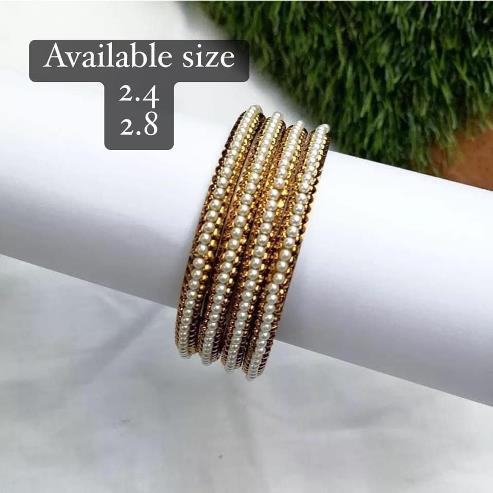 Traditional Gold & Silver Handcrafted Classic Bangles For Girls and Women