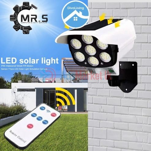 Solar-Powered CCTV Camera Simulation Light