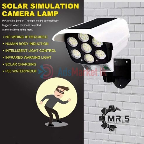 Solar-Powered CCTV Camera Simulation Light