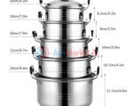 5-Piece Stainless Steel Cookware Set (16/18/20/22/24 cm)