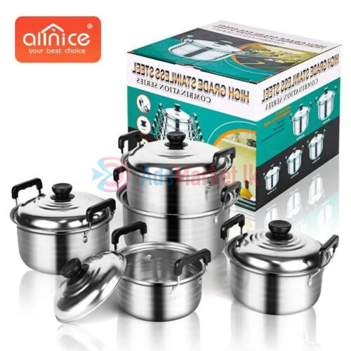 5-Piece Stainless Steel Cookware Set (16/18/20/22/24 cm)