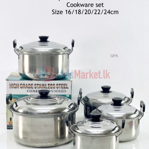 5-Piece Stainless Steel Cookware Set (16/18/20/22/24 cm)