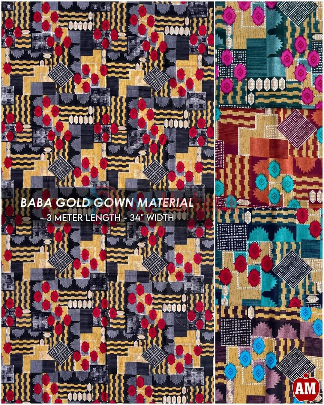 Baba Gold Gown Material