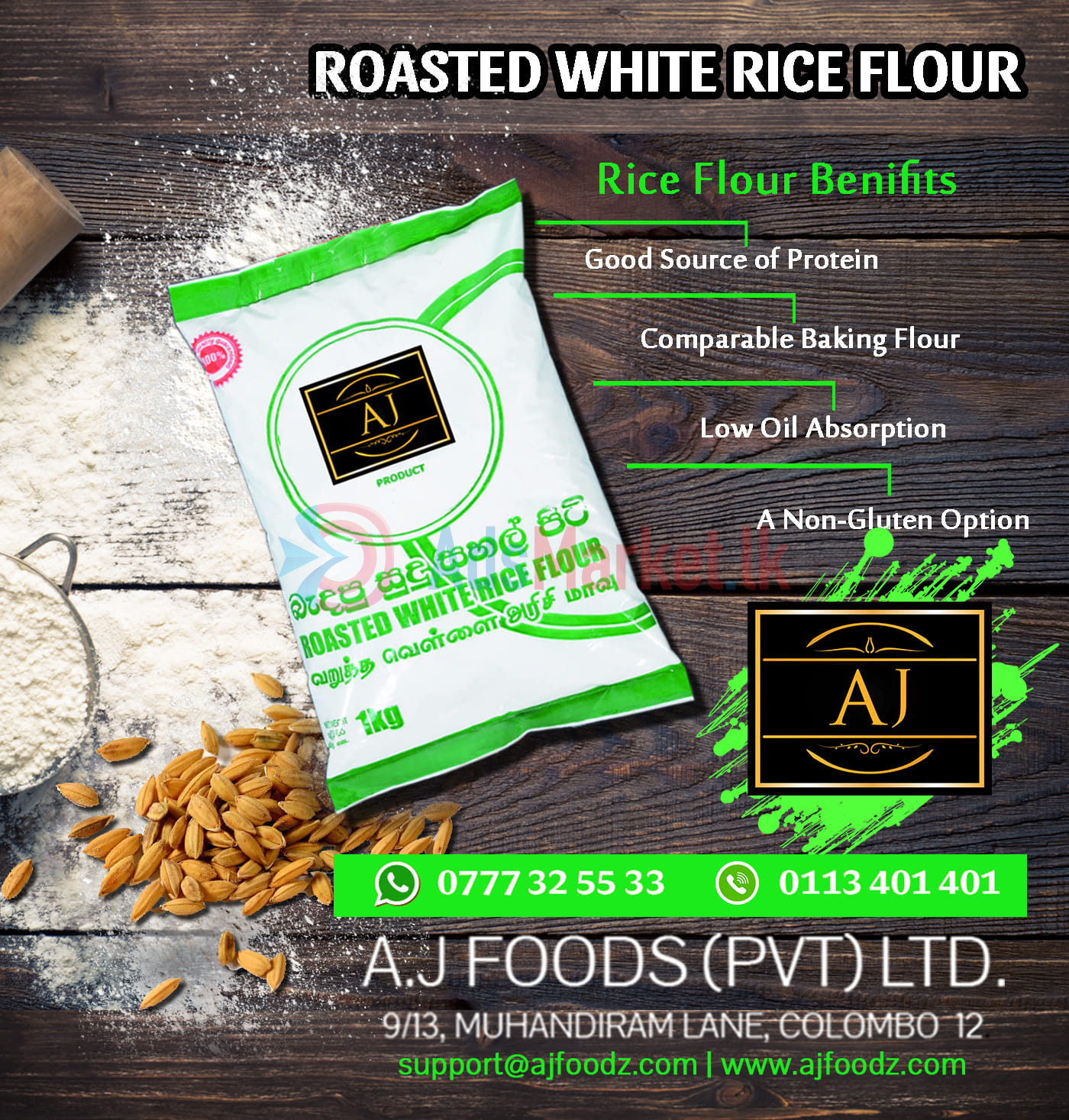 Roasted White Rice Flour | Premium Quality for Gluten-Free Baking and Cooking