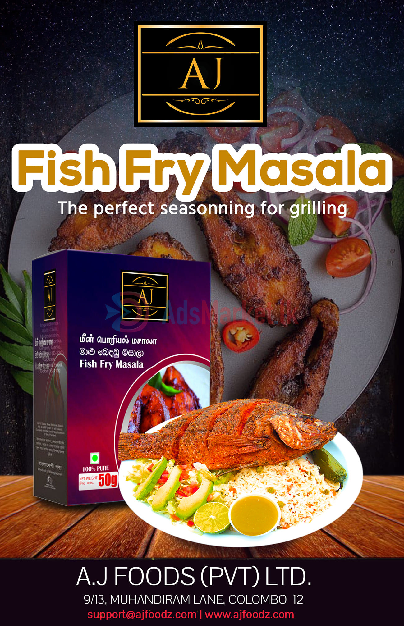 Fish Fry Masala | Authentic Spice Blend for Crispy and Flavorful Seafood