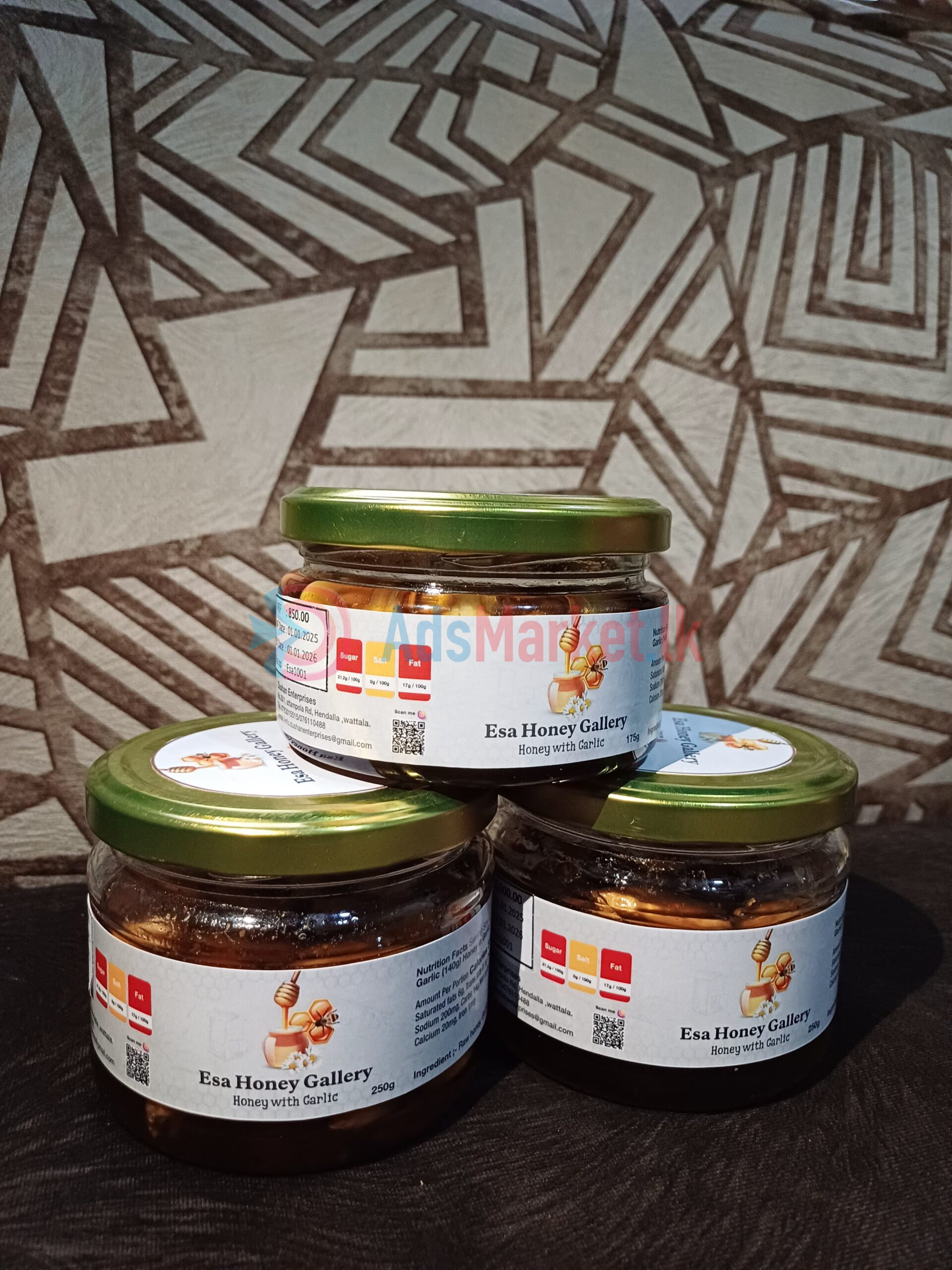 Pure honey with Garlic