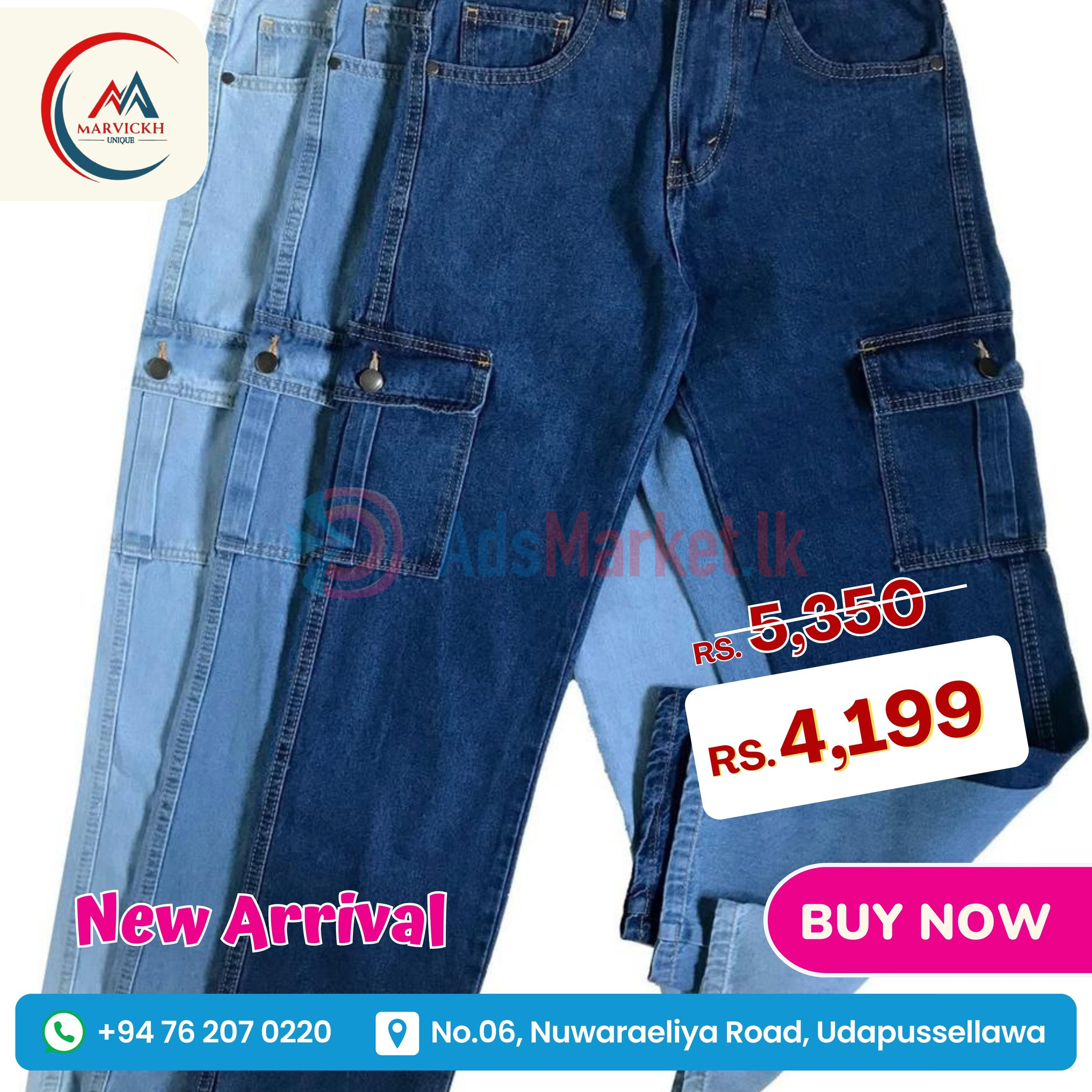 Men’s Denim Cargo Pants – Trendy & Comfortable | Buy Now