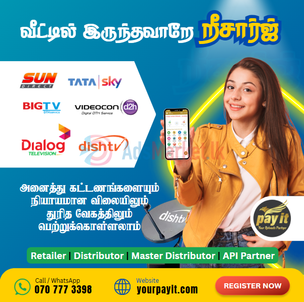 Recharge All DTH Services from Home – Sun Direct, Tata Sky, Dialog & More | Payit