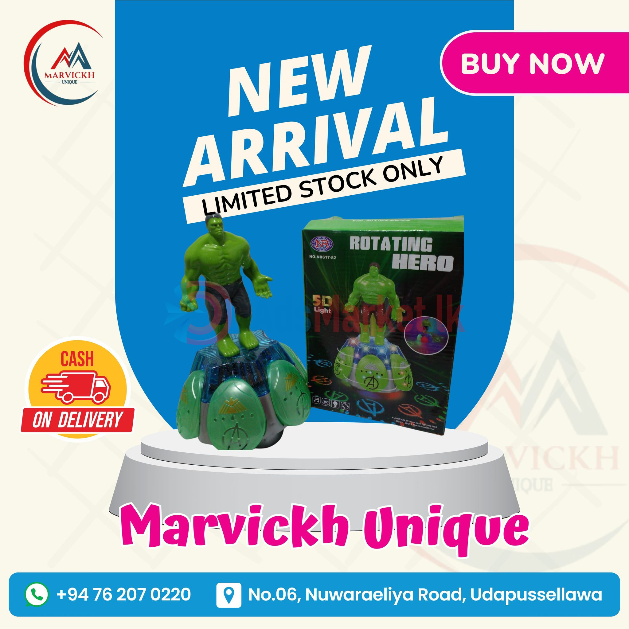 New Arrival: Rotating Hero 5D Light – Perfect Gift for Kids! Order Now!